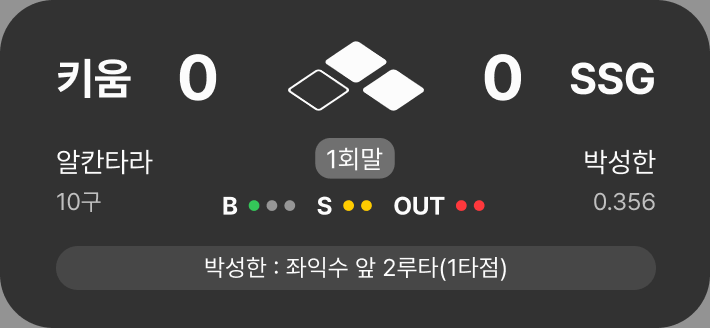 iOS 라이브 액티비티 — 잠금화면 실시간 스코어